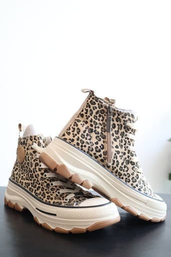 Sapatilhas de Plataforma Estampado Leopardo