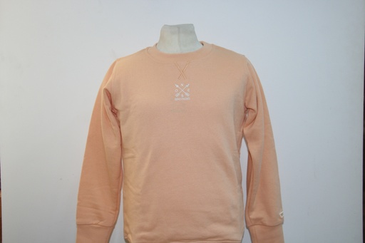 Camisola Crewneck Brooking Pêssego com Bordado
